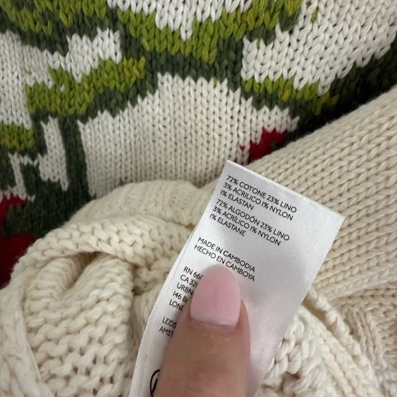 Anthropologie Maeve Short-Sleeve Tomato Motif
Graphic Sweater - size Large - Picture 6 of 8